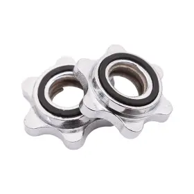 22418031 Quixleen 2pcs Barbell Screw Collar Dumbbell Clamps 23mm Standard Silver