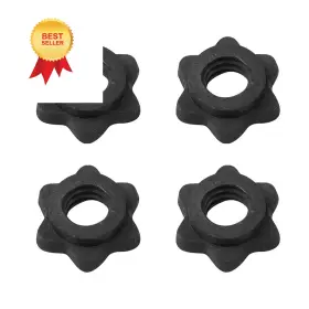 22383035 Qwlwbu 4pack Spinlock Collars Dumbbell Hex Nut Rod 2.5cm/0.98inch Balck