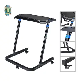 D050000 Rad Cycle Portable Adjustable Fitness Desk Black 25x27 47in Height Workstation For