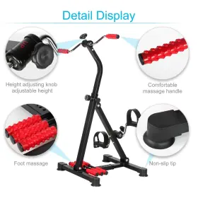 Reaqer 631851923202 Pedal Exerciser Bike Hand Arm Leg And Knee Stroke Recovery Equipment F #3