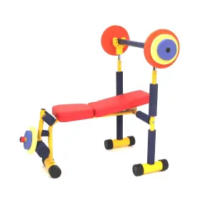 1883 Redmon Since 885258719061 Fun And Fitness For Kids Adjustable Weight Bench Press Set With Barbell