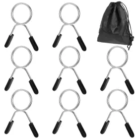 Nqmzbg7x Simarro 600953 1 Weight Clips For Bars 8pcs Inch Barbell Clamps Stainless Steel