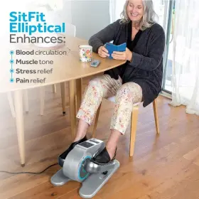 B0cmdhb3f4 Sitfit Elliptical Powered Foot Pedal Exerciser While Sitting. Peddler New #3