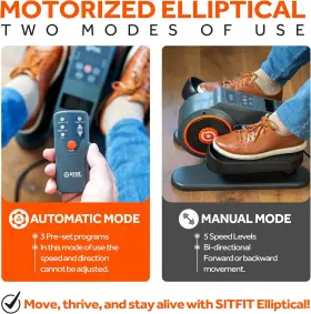 Sitfit Elliptical 689828262755 Sit Down And Cycle Powered Foot Pedal Exerciser For Seniors Under Desk #2