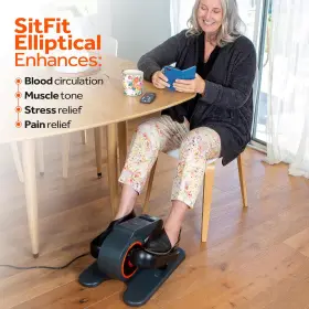 Sitfit Elliptical 689828262755 Sit Down And Cycle Powered Foot Pedal Exerciser For Seniors Under Desk #3
