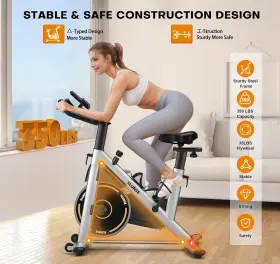 Eb509a Slunse Home Exercise Bike Fitness Indoor Cycling Stationary Bicycle Cardio Workout #2
