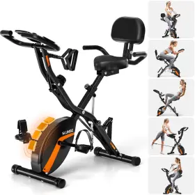 Us-917fm Slunse Folding Exercise Bike 5 In 1 Foldable Stationary Bikes For Home Upright Ind