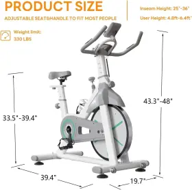 40wythx3-wh-us  Sogespower Fitness Bike - Indoor Magnetic Fixed #2