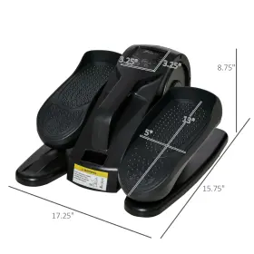 Soozier 196393165416 Powered Foot Pedal Exerciser Mini Rehabilitation Black 17.25 Inch L X 15.75 #3