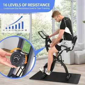 Sportneer 972099696386 Foldable Exercise Bike Stationary 4 In 1 Indoor Cycling With 16 Le #2