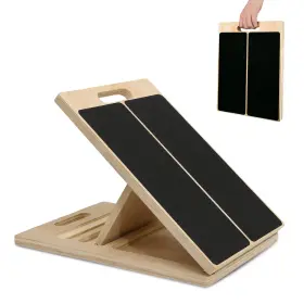 Slantboard02 Srok Incline Board For Calf Stretching Exerciser Wooden Portable Adjustable Angle