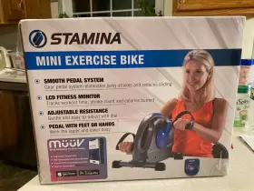 15-0141r Stamina Adjustable Mini Exercise Bike With Smooth Pedal System New Nib Blue #2
