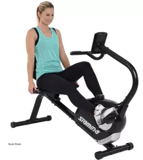 15-1360 Stamina Reclined Recumbent Magnetic Resistance Exercise Bike - Excellent