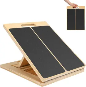 Stridenova Sb67 Slant Board For Calf Stretching Adjustable Portable Wooden Incline For