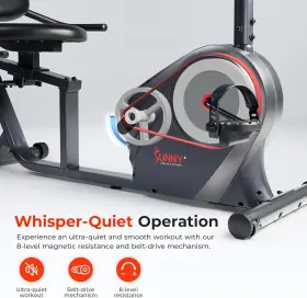 Sunny 815749019431 Health And Fitness Magnetic Recumbent Bike With 300lb Weight Capacity #3