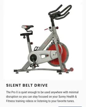 B1995 Sunny Belt Drive Pro Ii Indoor Cycling Exercise Bike Sf