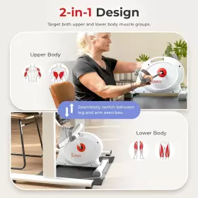Sunny Health & Fitness 696575896829 And White Under Desk Smart Mini Pedal Exerciser Dual Cycle #2