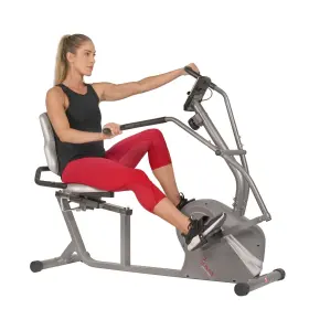 Sunny Health & Fitness 815749013330 And Cross Trainer Magnetic Recumbent Bike With Arm Exercis