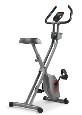 Sunny Health Fitness 815749017901 Upright Foldable Exercise Bike With Adjustable Resistance Cardio Workout Compact