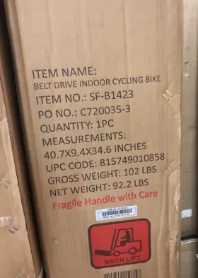 Sf-b1423c Sunny Health & Fitness And Chain Drive Indoor Cycling Exercise Bike New
