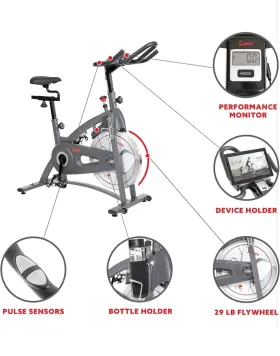 Sf-b1879 Sunny Health & Fitness Synergy Magnetic Indoor Cycling Bike - #3