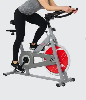 Sf-b901 Sunny Health Fitness Exercise Silver Bike And Chain Drive Cycling Trainer #2