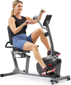 Sf-rb423034 Sunny Health & Fitness And Smart Indoor Recumbent Bike Trainer Home Full Body Worko