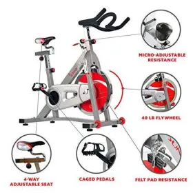 Sf-b901b Sunny Health Fitness Sfb901b And Belt Drive Pro Indoor Cycling Bike - Gray #3