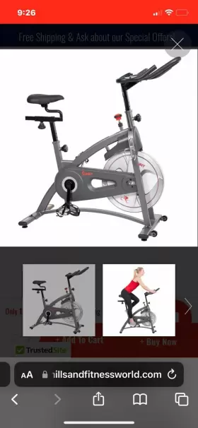 Sf-b1877 Sunny Health And Fitness Magnetic Belt Drive Indoor Cycling Bike