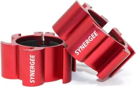 Synergee 650003979461 Aluminium Barbell Collars Locking 2 Inch Olympic B Red - Aluminum