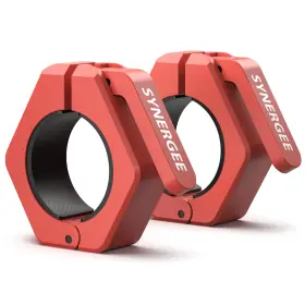 Synergee 810032238889 Red Magnetic Barbell Collars Locking 2 Inch Olympic E
