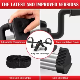 Tabeke 724725890677 Under Desk Bike Pedal Exerciser Foldable Mini Exercise For Leg And Arm W #2