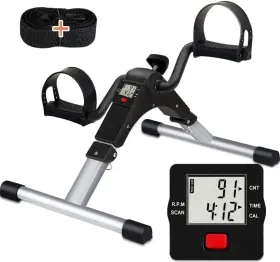 Tabeke 768383223873 Under Desk Bike Pedal Exerciser Fully Assembled Folding For