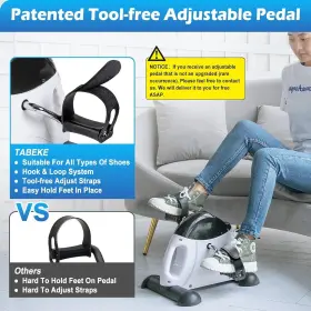 Tabeke 768383224016 Under Desk Bike Pedal Exerciser - Mini Exercise For Arm/leg Pe #2