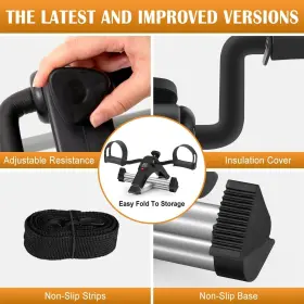Tabeke 768556694301 Under Desk Bike Pedal Exerciser Foldable Mini Exercise For Leg A #2
