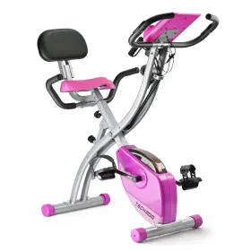 Techmoo 717049727996 Folding Exercise Bike Portable Upright Adjustable Backrest Cycling Recumbent