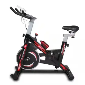 Tidoin 445022395391 Black And Red Heavy Duty Steel Exercise Bike With Phone Bracket Flywheel
