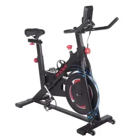 Tidoin 774829689905 Modern Black Steel Exercise Bike With Tablet Holder And Lcd Monitor