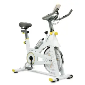 Od-yd4-2722 Tidoin White And Yellow Heavy Duty Steel Exercise Bike With Phone Bracket