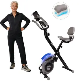 Tousains Tdnmt23135 Foldable Exercise Bike - 8-level Magnetic Resistance Indoor Cycling Bik
