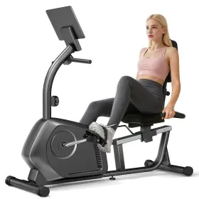 Umay 850069633639 Recumbent Exercise Bike Magnetic Staionary Bikes For Home With 16-level Resi