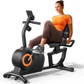 Upgo 680358115870 Recumbent Exercise Bike 350lb Capacity With Quick Adjust Seat &