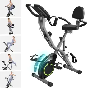 Uslim Us817001 Foldable Exercise Bike Stationary Bikes For Home 5 In 1 Indoor Workout