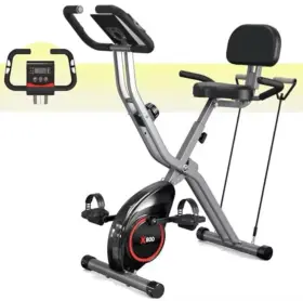 Uslim X800 Upright Foldable Exercise Bike Adjustable Seat Lcd 260lb Max Load