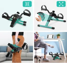 Uten 705353434242 Folding Pedal Exerciser Under Desk Bike Mini E #3