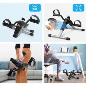 Uten 921761129776 Folding Pedal Exerciser Under Desk Bike Mini Des #3