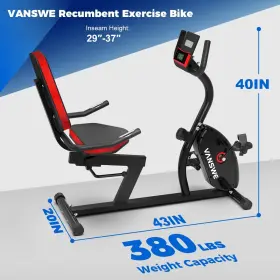 Vanswe 654070766351 Recumbent Exercise Bike For Adults Seniors - Home Workout With 16 Levels #3