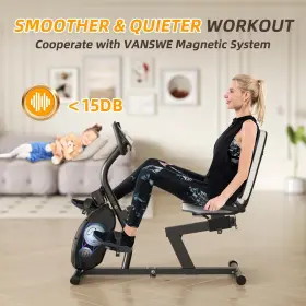 Vanswe 654070767327 Recumbent Exercise Bike For Adults Seniors - Home Workout With 16 #3