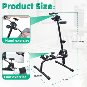 Varonghkoo 797417429196 Pedal Exerciser For Seniors Hand Arm Leg And Knee Peddler Bike Indoor Adjusta #2