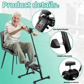 Varonghkoo 797417429196 Pedal Exerciser For Seniors Hand Arm Leg And Knee Peddler Bike Indoor Adjusta #3
